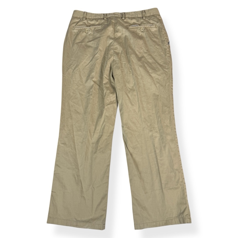 Mens Chino Pants 32x27 Khaki Straight Leg Flat Front Made in Italy - Picture 2 of 7